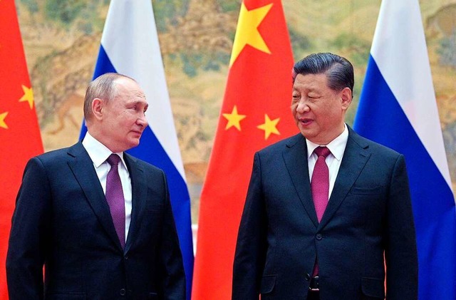 Zwei die sich schtzen: Chinas Xi und Russlands Putin  | Foto: ALEXEI DRUZHININ (AFP)