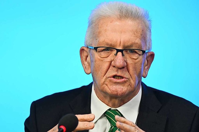 Winfried Kretschmann (Bndnis 90/Die G...ressekonferenz im Landtag (Archivbild)  | Foto: Bernd Weibrod (dpa)