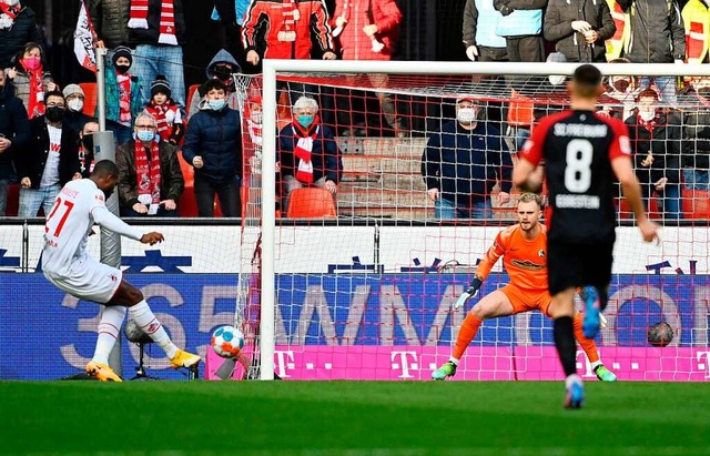 Anthony Modeste erzielt den einzigen Treffer des Tages.  | Foto: INA FASSBENDER (AFP)