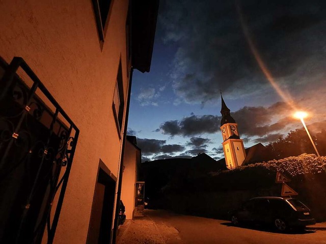 Waldkircher Kirche St. Margarethen bei Nacht  | Foto: Patrik Mller