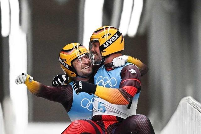 Olympisches Gold für deutsches Rodler-Duo Tobias Wendl und Tobias Arlt