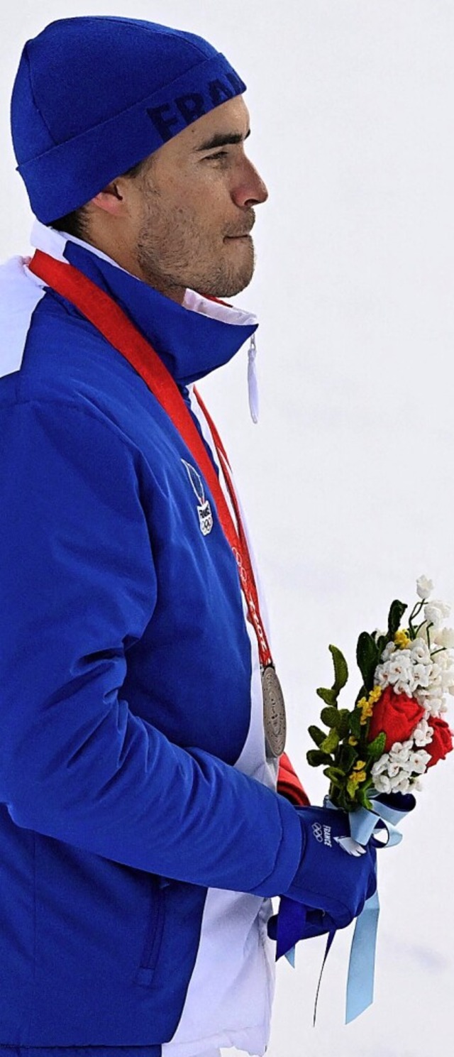 Johan Clarey gewann mit  41 Jahren Silber in der Abfahrt.  | Foto: FRANCOIS-XAVIER MARIT (AFP)