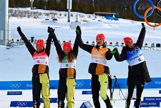 Coup im Skilanglauf: Olympia-Silber für die deutsche Frauenstaffel