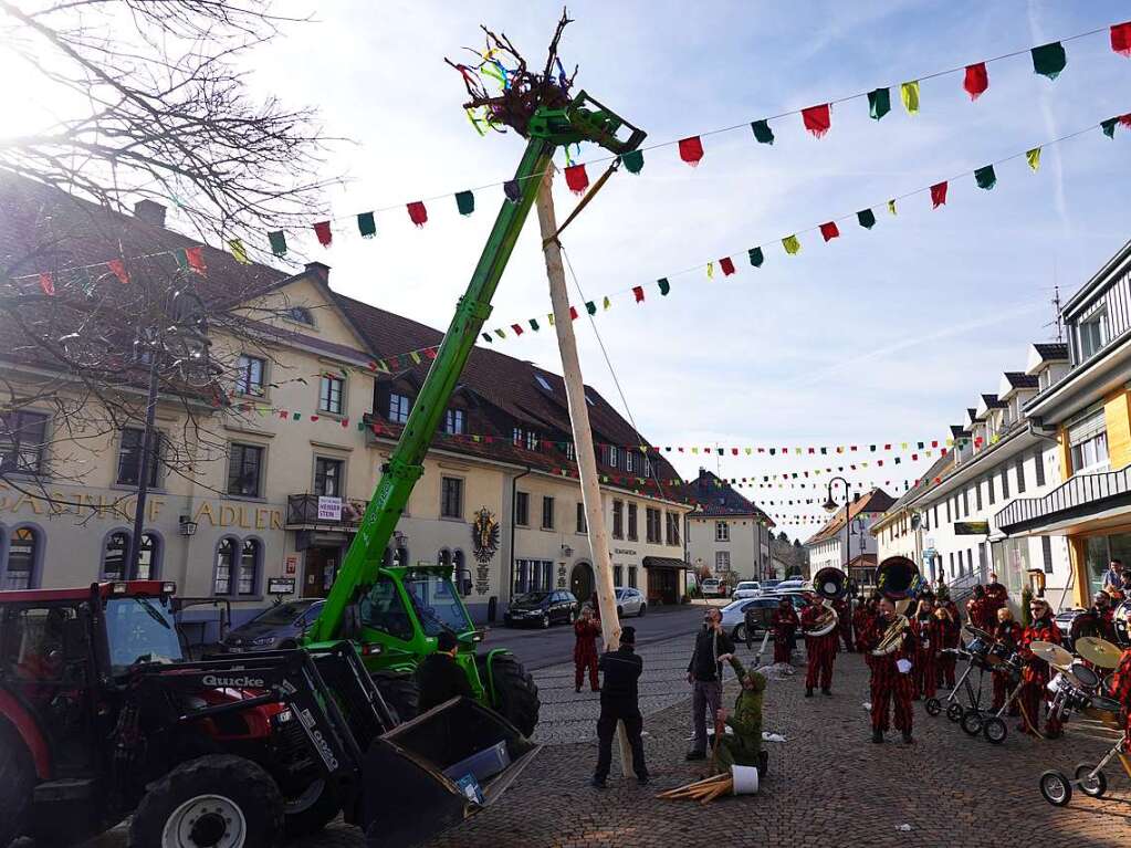 Eindrcke vom Narrenbaumstellen in Grwihl