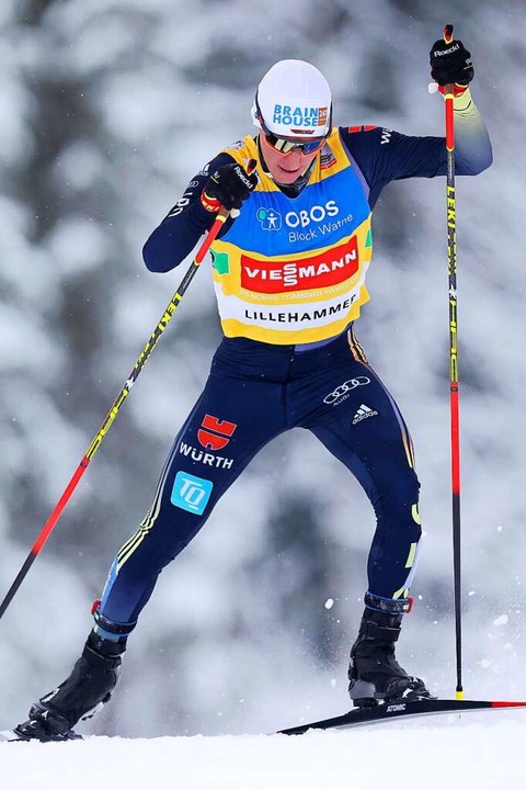 Manuel Faißt &#8211; hier im Dezember ...atingpiste beim Weltcup in Lillehammer  | Foto: Geir Olsen (dpa)