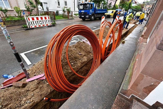 Glasfaser-Ausbau in der Wiehre.  | Foto: Thomas Kunz