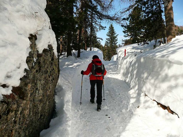 Anstrengend: Wandern im  Schnee  | Foto: Rolf Mller