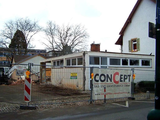 In der Hauptstrae haben die Abrissarb...Das Kita-Hauptgebude bleibt erhalten.  | Foto: Hans Sigmund