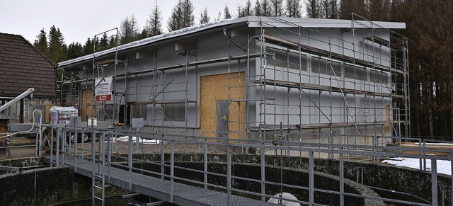 Die neue Betriebshalle der Klranlage Heppenschwand  | Foto: Stefan Pichler