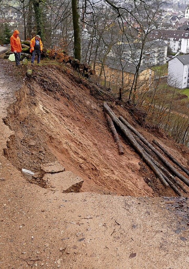 Der Baierhttenweg ist seit einem Erdrutsch vor einem Jahr gesperrt.  | Foto: Andr Hnig