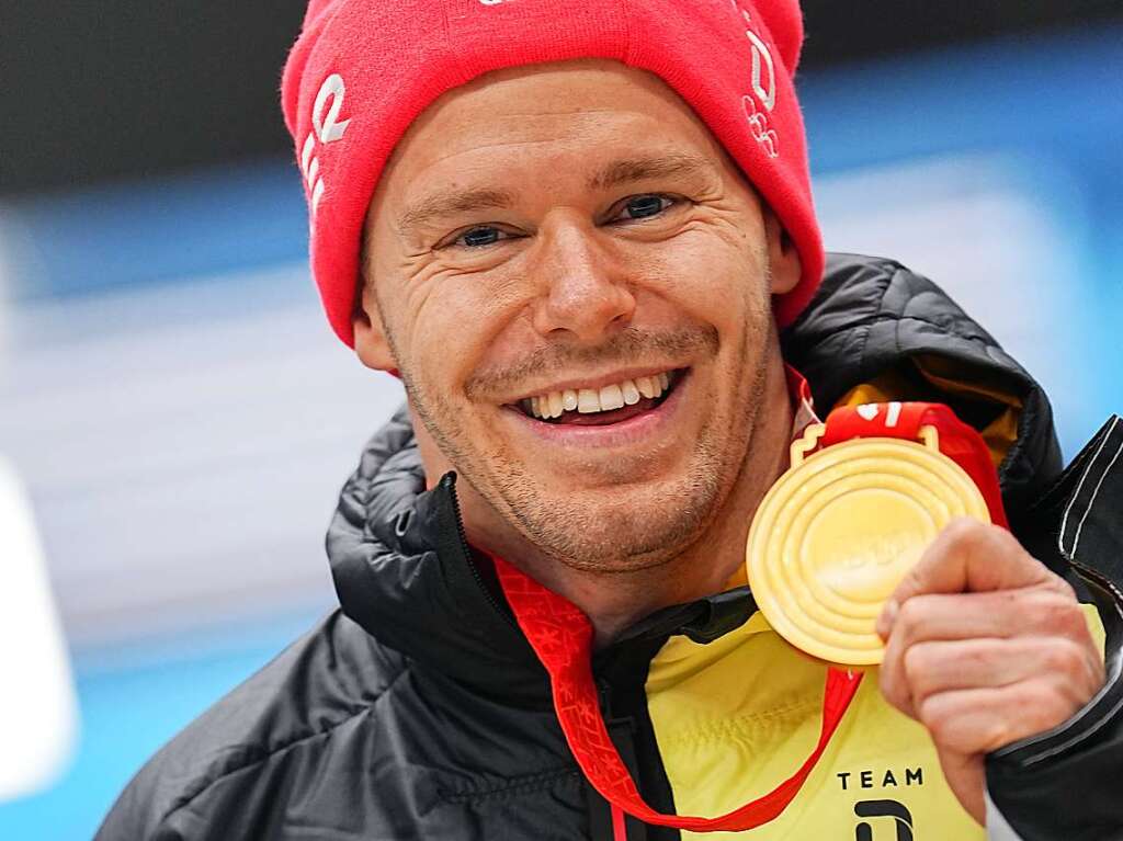 Christopher Grotheer  holt Gold im Skeleton.