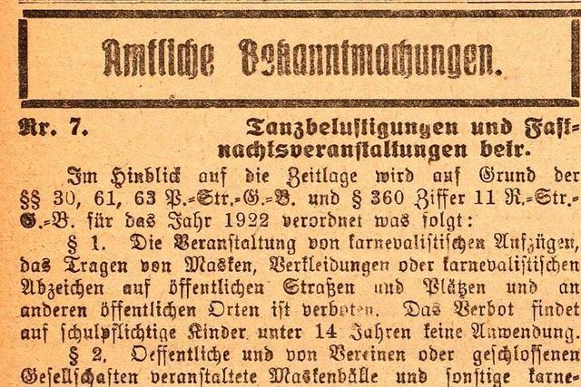 Inflation, steigende Fahrpreise, keine Fasnet: Das war Endingen vor 100 Jahren