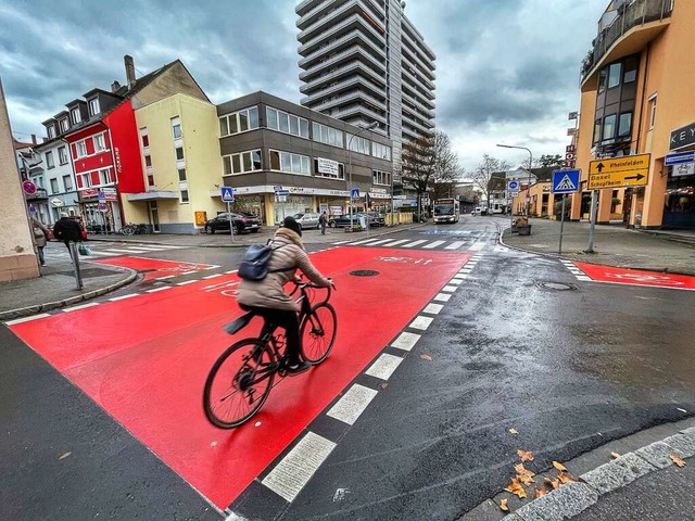 Fahrradstrae in Lrrach  | Foto: Barbara Ruda
