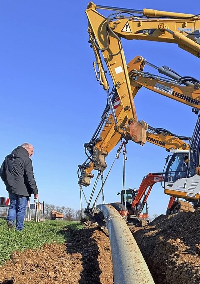 Die  30 Kilometer lange Gasleitung   z...nd Hsingen  soll modernisiert werden.  | Foto: Simone Hhl