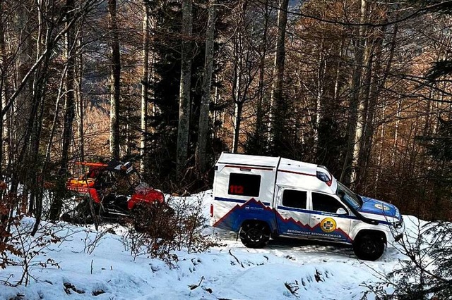 Bergwacht-Einsatz auf dem verschneiden Kandel  | Foto: Bergwacht Waldkirch