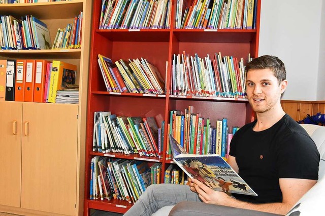 Sven Wirbser aus Eisenbach-Oberbrnd a...er im Kinderhaus Kunterbunt Oberbrnd.  | Foto: Thomas Biniossek