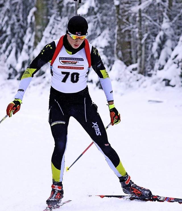 Luferisch fhlte sich Nachwuchsbiathl...ser als  zwei Wochen zuvor bei der DM.  | Foto: Joachim Hahne