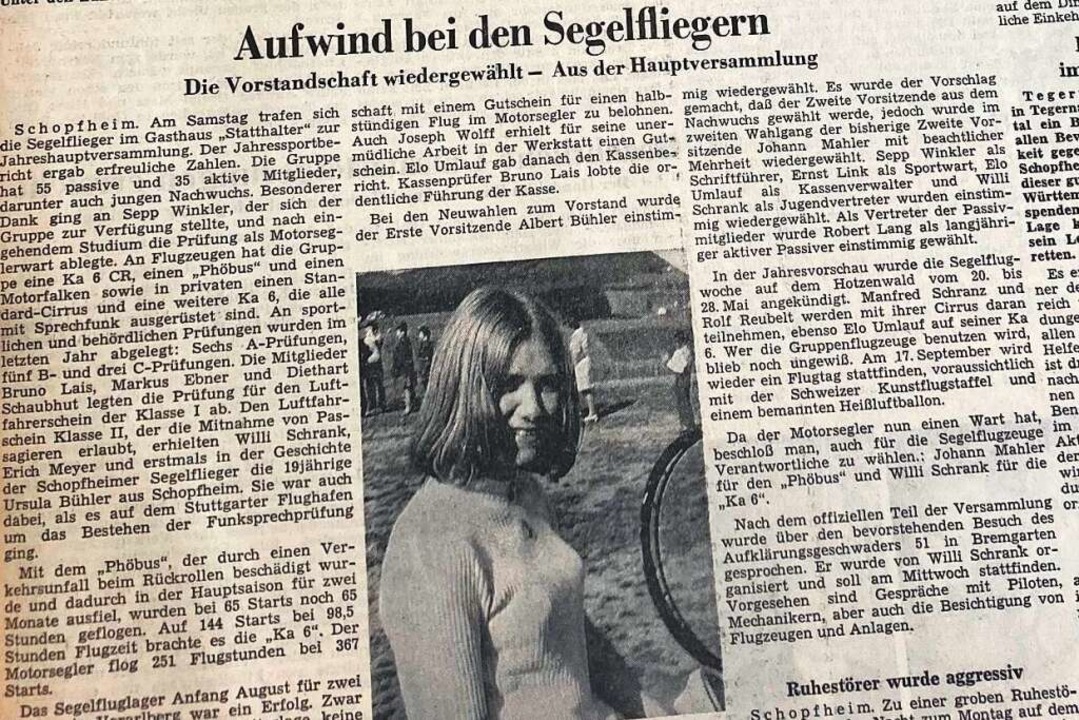 Der BZ-Artikel über die 19-jährige Ursula Bühler vom Februar 1972.  | Foto: Sarah Trinler