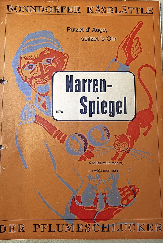 Deckblatt des Narrenspiegels &#8222;Bo...ker&#8220; der Narrenzeitung von 1978.  | Foto: Erhard Morath