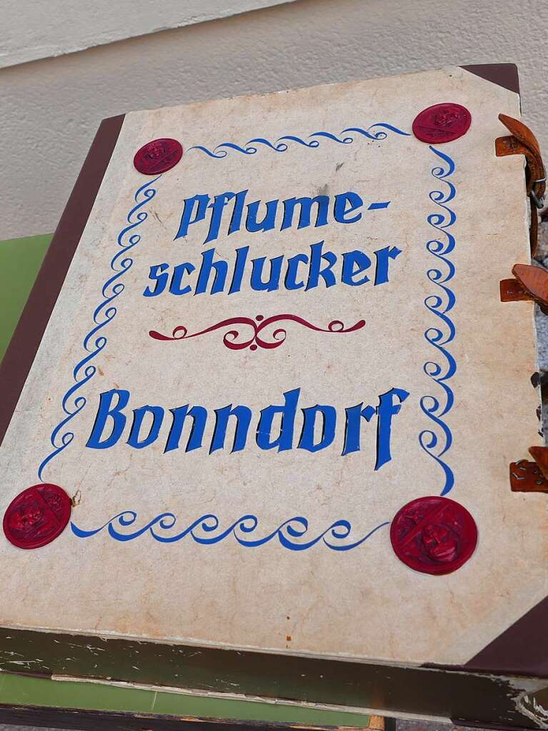 Die Bonndorfer Pflumeschlucker eroberten das Bonndorfer Rathaus. Narrenrat, Hansele und Stadtmusik zogen in den kontrollierten Bereich ums Rathaus ein.