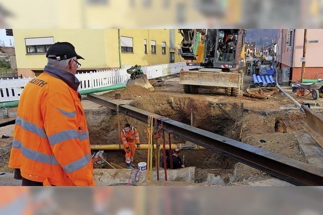 Tiefbauarbeiten in der Breitmattstrae stocken