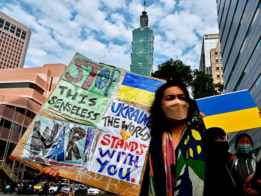 Protest in Taipeh, Taiwan