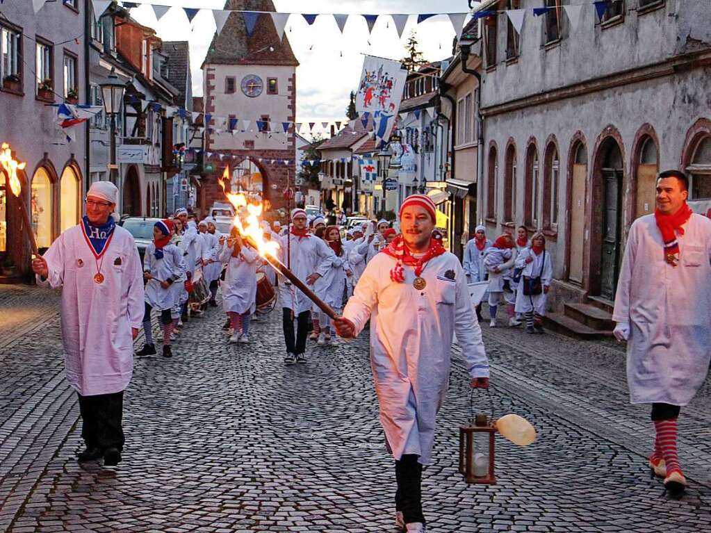 Szenen vom Fasnetsauftakt am Donnerstagabend in Endingen