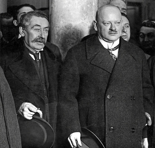 Zwei knftige Friedensnobelpreistrger...v Stresemann in den frhen 20er Jahren  | Foto: Historical Views via www.imago-i