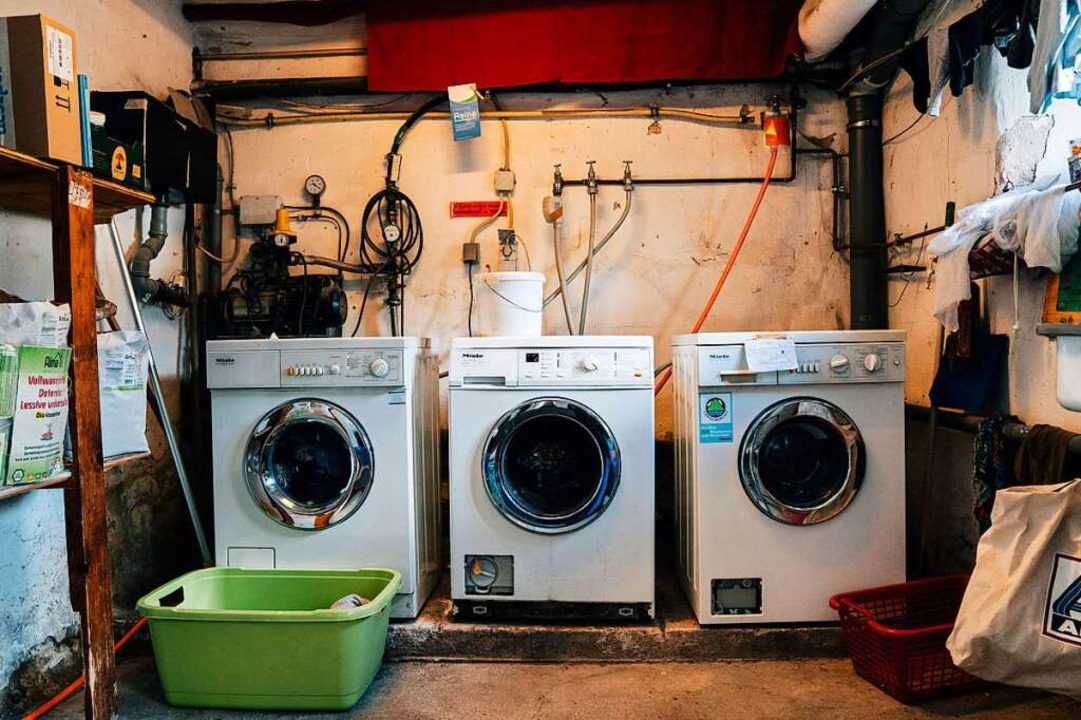 Ganze drei Waschmaschinen,  &#8222;dam...Lydia von der Kommune Niederkaufungen.  | Foto: Thomas Victor