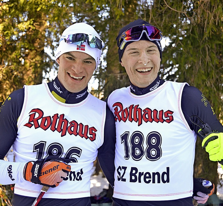 Stolz auf ihre Leistung: Luis Braun (links) und Jakob Kuß  | Foto: Junkel
