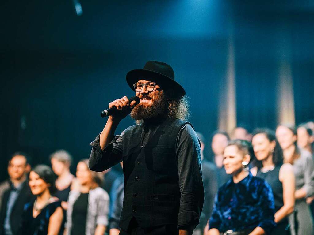 Das erste Mal wieder live vor Publikum: Der A-Cappella-Popchor Twng! sang am Freitag und Samstag im E-Werk.