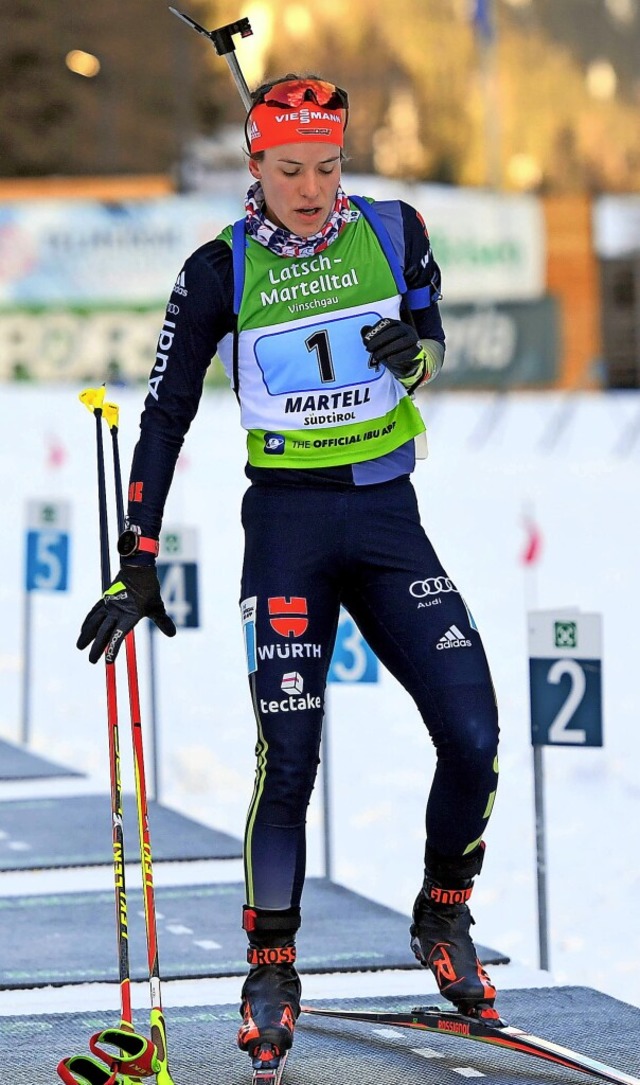 Laufstark und bis auf den Verfolger treffsicher:  Mareike Braun aus Zarten  | Foto: Harald Deubert via www.imago-images.de