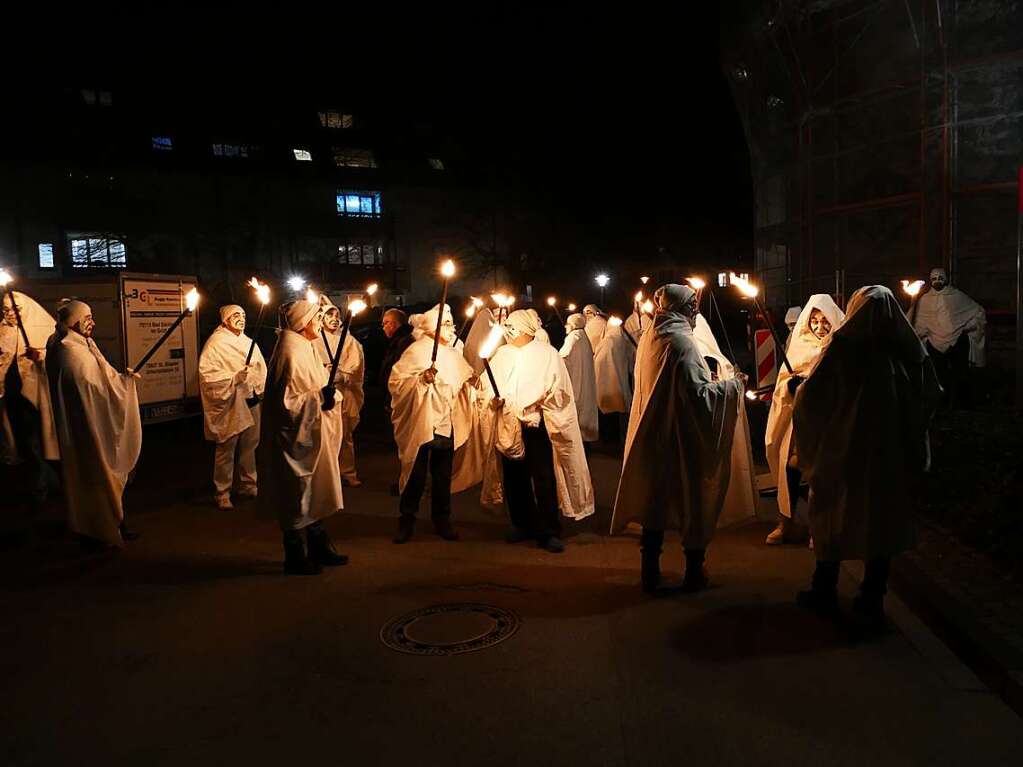 Bg-Verbrennung auf dem Rathausplatz in Bad Sckingen