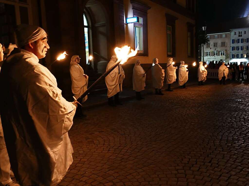 Bg-Verbrennung auf dem Rathausplatz in Bad Sckingen