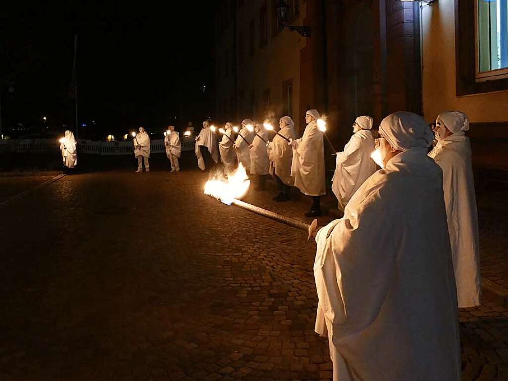 Bg-Verbrennung auf dem Rathausplatz in Bad Sckingen