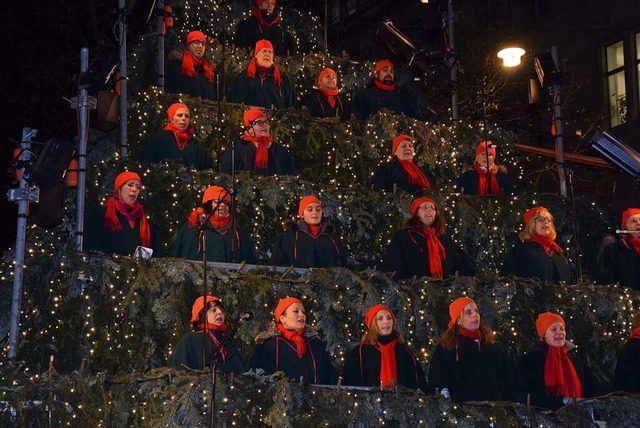&#8222;Singender Weihnachtsbaum&#8220;... Vorweihnachtszeit attraktiver machen.  | Foto: Hubert Bleyer