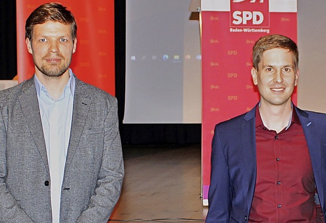 SPD-Kreisvorsitzender Sven Widlarz (re...und sein Stellvertreter Philipp Lotter  | Foto: Rolf Reimann