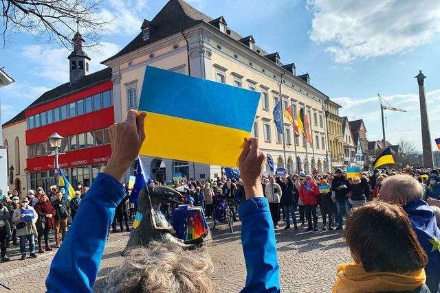 Offenburg zeigt Flagge gegen den Krieg in der Ukraine