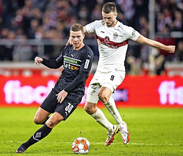 Siegtorschtze Sasa Kalajdzic (rechts)...Elvedi, ist wieder fit fr 90 Minuten.  | Foto: Tom Weller (dpa)