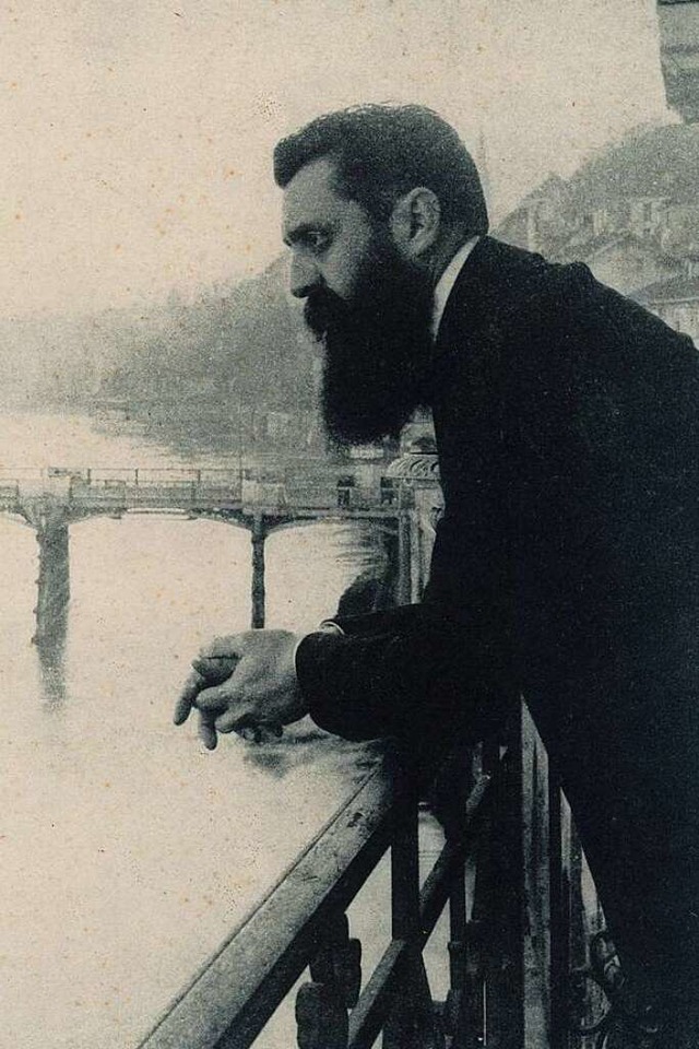 Das Portrt Theodor Herzls in Basel is...Kultobjekt wurde die Aufnahme dennoch.  | Foto: PR