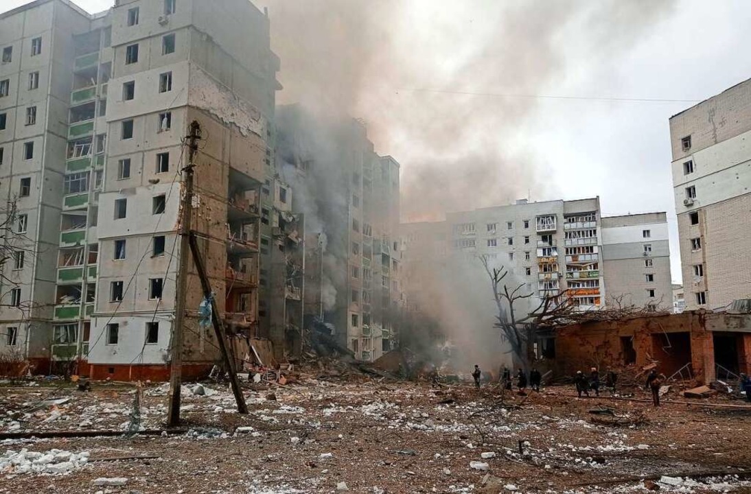 Am Donnerstag, 3. Mrz, wurde Tschernihiw aus der Luft angegriffen  | Foto: Dmytro Kumaka (dpa)