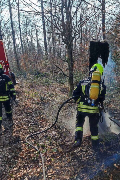 Die Kollnauer Feuerwehr brachte den Flächenbrand schnell unter Kontrolle.  | Foto: FFW Waldkirch