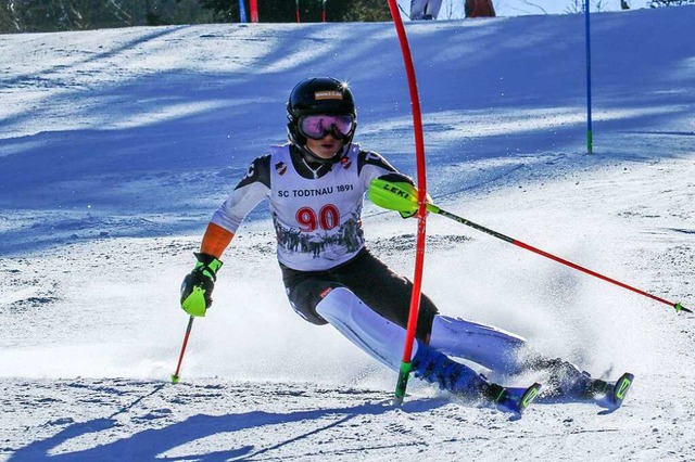 Zum Abschluss der drei Wettkampftage s...oritz Wiesler im Slalom auf Rang drei.  | Foto: Martin Siegmund