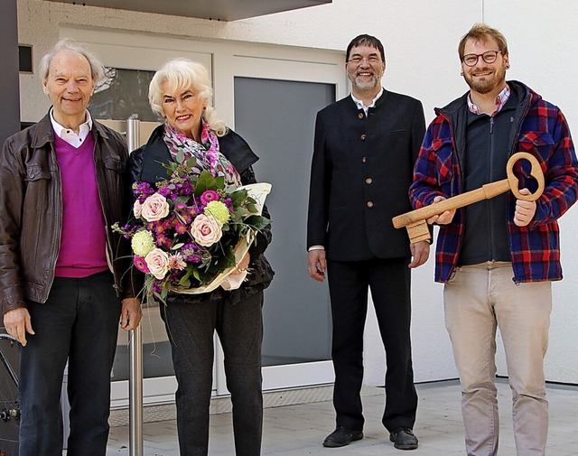 Das Appartementhaus der Gesundheitssch... Dufner und  Bauleiter Stefan Mandler   | Foto: Susanne Eschbach