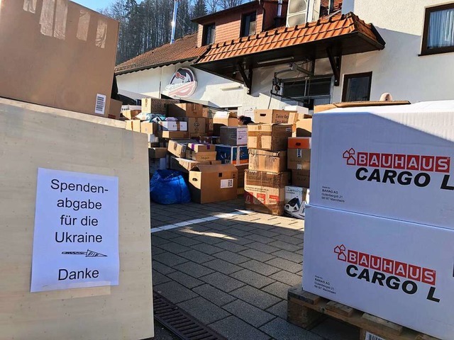 In Glottertal wurden bereits am vergangenen Samstag Spenden gesammelt.  | Foto: Sebastian Heilemann