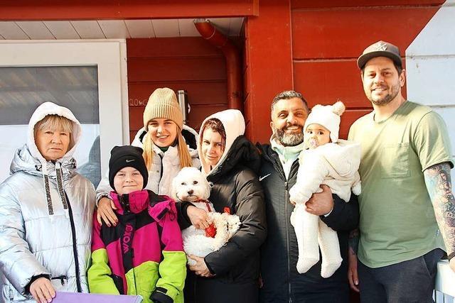 Ukrainische Familie wird in Rust herzlich empfangen