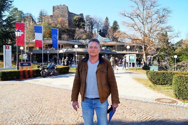 Dirk Thom, Geschftsfhrer der Badenweiler Tourismus GmbH, auf dem Schlossplatz.  | Foto: Silke Hartenstein