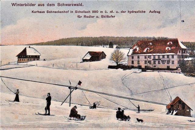 In Schollach trieb einst Wasserkraft den ersten Skilift an