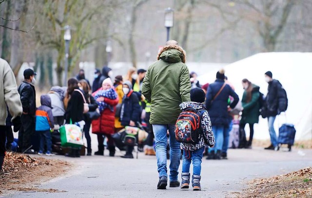 Flchtlinge aus der Ukraine werden auch in Schopfheim erwartet.  | Foto: Annette Riedl (dpa)