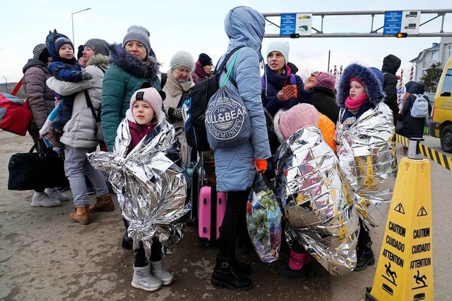 Fr Flchtlinge aus der Ukraine wird a...il am Rhein dringend Wohnraum gesucht.  | Foto: Sergei Grits (dpa)